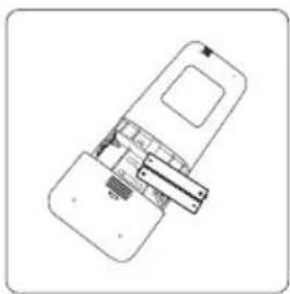 Technical line drawing of a mechanical device with internal components (no text or symbols)