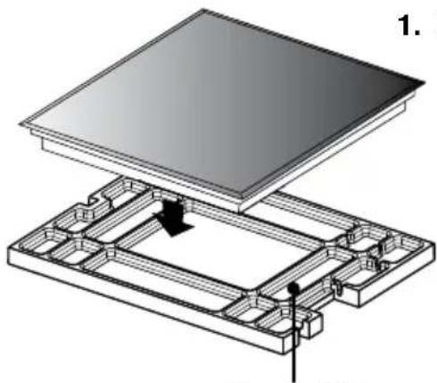 3D diagram of a layered electronic component with internal structure and mounting points (no text or symbols)