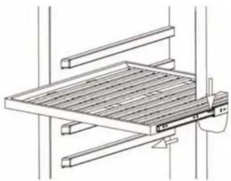 Technical line drawing of a mechanical assembly with no visible text or symbols