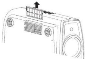 Line drawing of a car air conditioner unit with ventilation slots and a mounted rack (no text or symbols)
