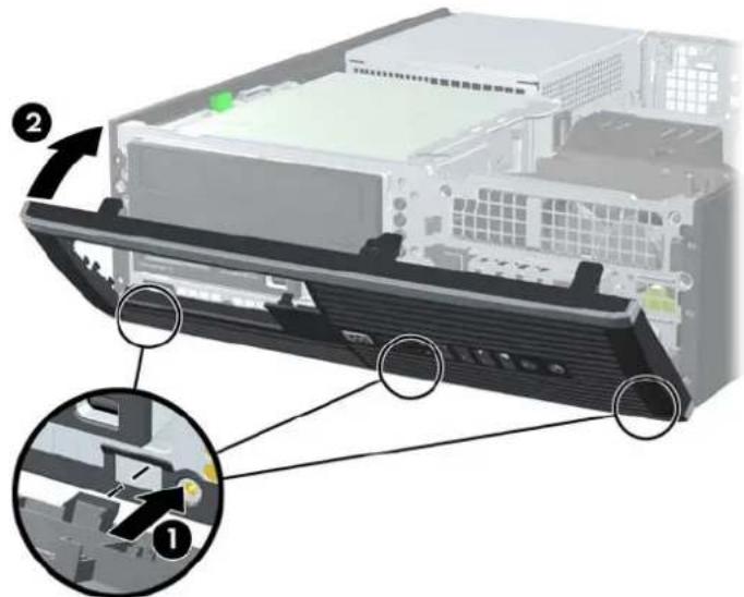 Diagram of a server rack with labeled components and an inset magnified view showing internal structure.