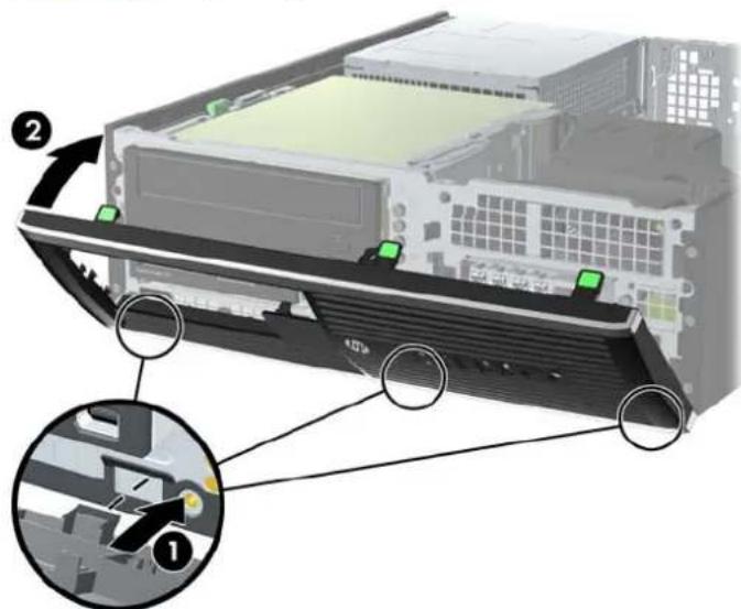 Diagram of a server rack with labeled components and an inset showing a close-up view of the rack's internal structure.