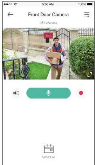 Front Door Camera + Charging Scheduie