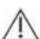 Safety warning illustration showing a pipe knot with a circle and a prohibition sign, indicating no protection or disapproval.