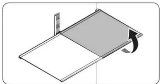 Isometric diagram of a mechanical assembly with a rotating component (no text or symbols)