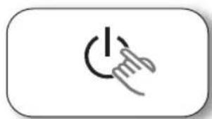 Simple icon of a hand pressing a button with an 'I' mark, no text or symbols present
