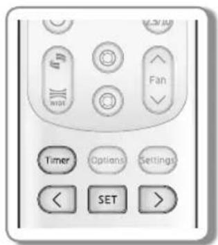 V3/10 W2 Fan Timer Options Settings < SET >
