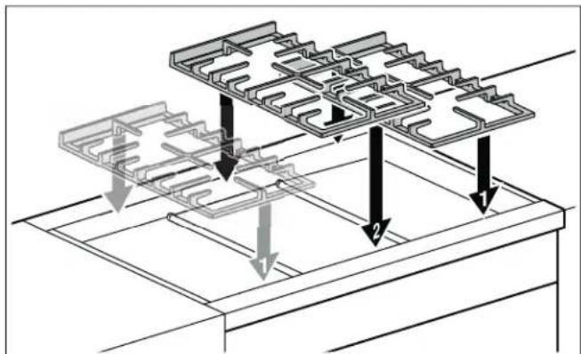 Technical diagram showing a multi-layered structure with directional arrows indicating assembly or processing steps.