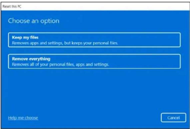 ACER TravelMate P4 13 - Réinitialiser ce PC et conserver mes fichiers - 2
