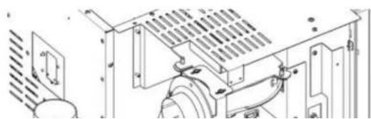 Technical line drawing of a mechanical assembly with no visible text or symbols