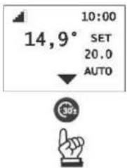 10:00 14,9° SET 20.0 AUTO 30s