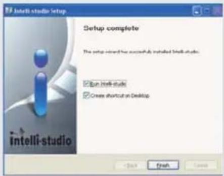 Intelli studio Setup Setup complete The setup intended to have successfully installed Intelli-stude. Run Intelli-stude Create shortcut on Desktop < Back Finish Cancel