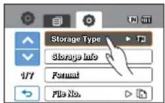 Storage Type Storage Info Format File No.