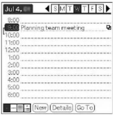 Jul 4, 8:00 9:00 Planning team meeting 10:00 11:00 12:00 1:00 2:00 3:00 4:00 5:00 6:00 New Details Go To