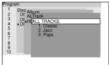 Program 1 Disc Album 2 DI ALTrack 3 DI RALL TRACKS 4 * DI 5 1. Classic 6 2. Jazz 7 3. Pops 8 9 10