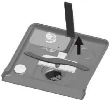 3D rendered mechanical component with a black arrow indicating direction (no text or symbols)