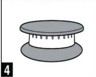 Simple illustration of a cylindrical object with a textured top and base, labeled with the number 4 (no text or symbols on the object itself)