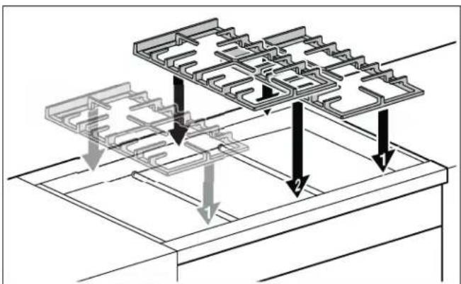 BOSCH RGM8658UC - Installation des grilles - 1