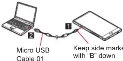Micro USB Cable 01 1 Keep side mark with "B" down