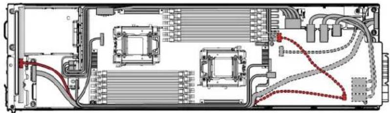 Interior view of an electronic device showing internal components and wiring (no text or labels visible)