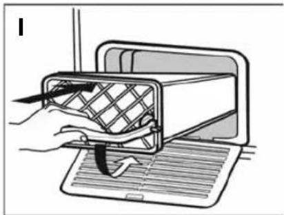 Illustration of a hand using a tool to press or install a device into a computer (no text or symbols visible)