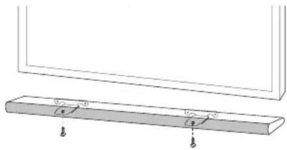 Simple line drawing of a rectangular beam with two hanging weights and a blank top frame (no text or symbols)