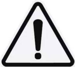 Warning sign with exclamation mark inside a triangle