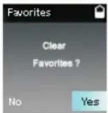 Favorites Clear Favorites ? No Yes
