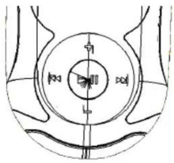 Technical line drawing of a mechanical component with concentric circles and central axis (no text or symbols)