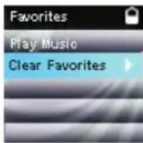 Favorites Play Music Clear Favorites