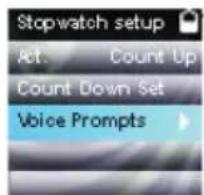 Stopwatch setup Act: Count Up Count Down Set Voice Prompts
