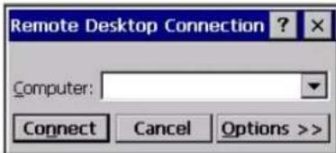 Remote Desktop Connection ? Computer: Connect Cancel Options >>