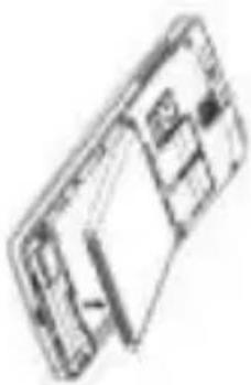 Line drawing of a smartphone showing internal components (no text or symbols)