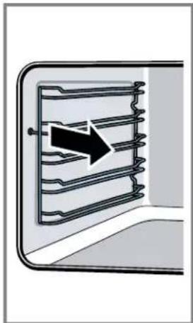 Diagram of a door with a black arrow pointing to a horizontal panel (no text or symbols)