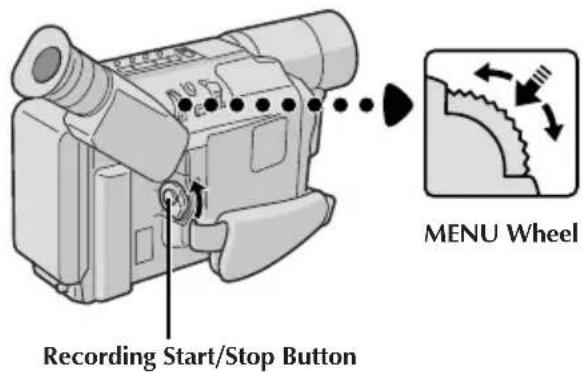Recording Start/Stop Button MENU Wheel