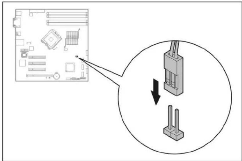 Diagram showing a computer motherboard with an icon and its corresponding 3D component diagram illustrating the process.