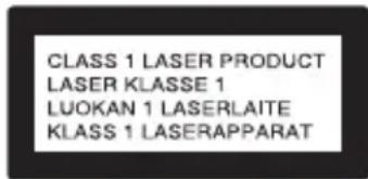 CLASS 1 LASER PRODUCT LASER KLASSE 1 LUOKAN 1 LASERLAITE KLASS 1 LASERAPPARAT