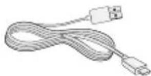 Illustration of a USB cable with two connectors (no text or symbols)