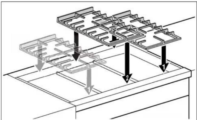 BOSCH HGS8045UC - Installation des grilles - 1