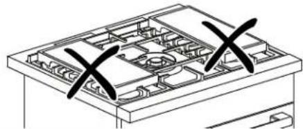 Diagram of a battery pack with two black X marks indicating failure or failure points (no text or symbols present)