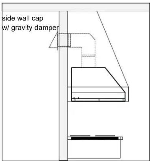 side wall cap w/ gravity damper