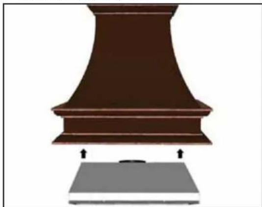 Illustration of a brown coattop with a gray base, showing structural details (no text or symbols)