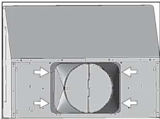 Technical diagram of a mechanical component with directional arrows indicating movement or force (no text or symbols present)