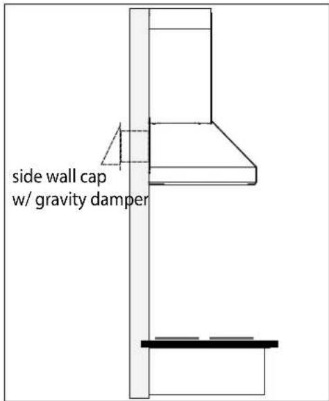 side wall cap w/ gravity damper