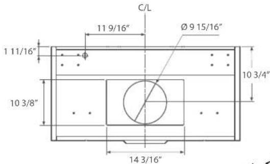 C/L 11 9/16" Ø 9 15/16" 1 11/16" 10 3/8" 14 3/16"
