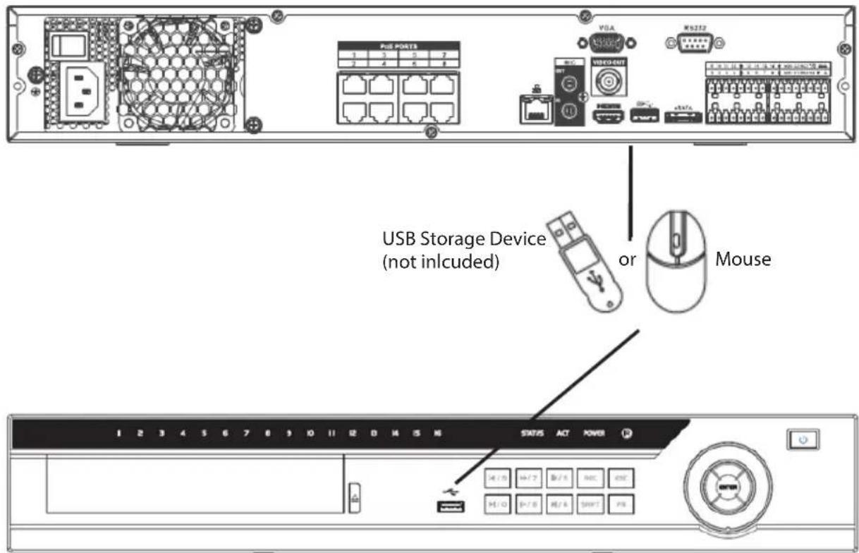 USB Storage Device (not included) or Mouse 1 2 3 4 5 6 7 8 9 10 11 12 13 14 15 16 STATUS ACT POWER H: I/O H: F/S B/A NRC ESC H: I/O B/F/S M/A SNPT PS