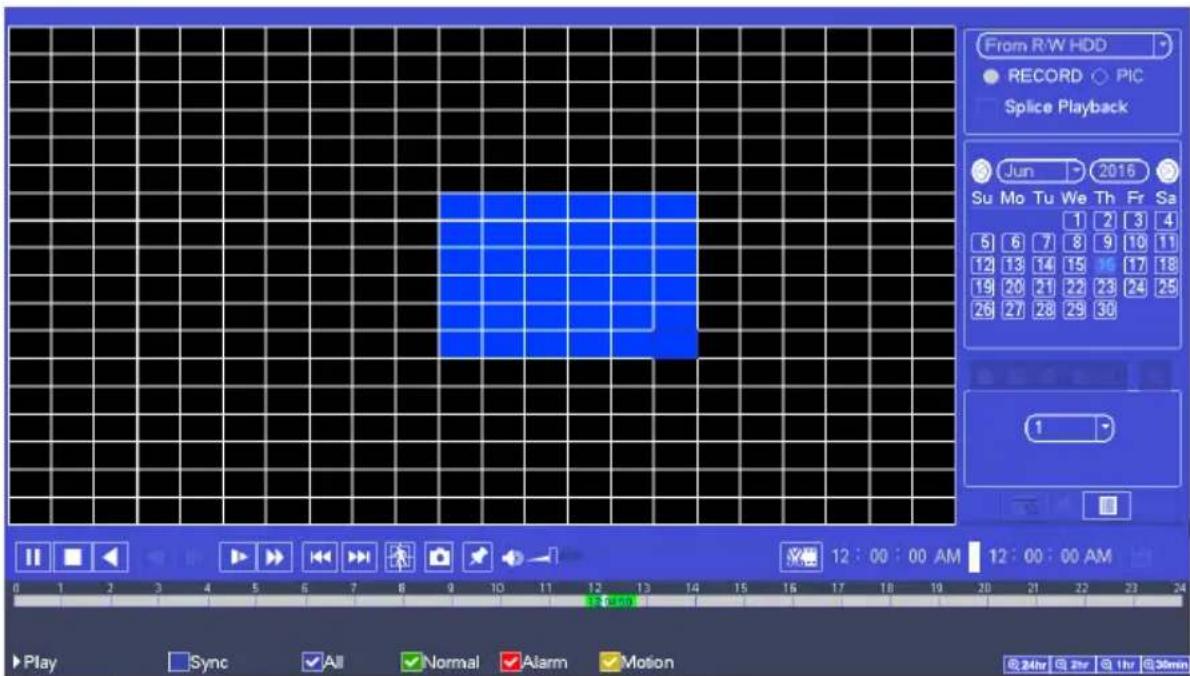 From R/W HDD RECORD ○ PIC Splice Playback Jun 2016 Su Mo Tu We Th Fr Sa 1 2 3 4 5 6 7 8 9 10 11 12 13 14 15 16 17 18 19 20 21 22 23 24 25 26 27 28 29 30 1 Play Sync All Normal Alarm Motion @24hr @2hr @1hr @30min