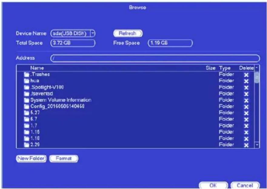 Browse Device Name sda(USB DISK) Refresh Total Space 3.72 GB Free Space 1.19 GB Address / Name Size Type Delete .Trashes Folder ✗ hua Folder ✗ .Spotlight-V100 Folder ✗ .Iseventsd Folder ✗ System Volume Information Folder ✗ Config_20160506140458 Folder ✗ 6.27 Folder ✗ 6.7 Folder ✗ 1.7 Folder ✗ 1.15 F…