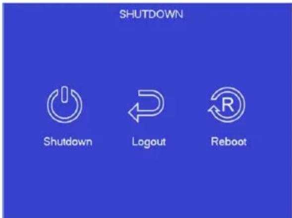 SHUTDOWN Shutdown Logout Reboot