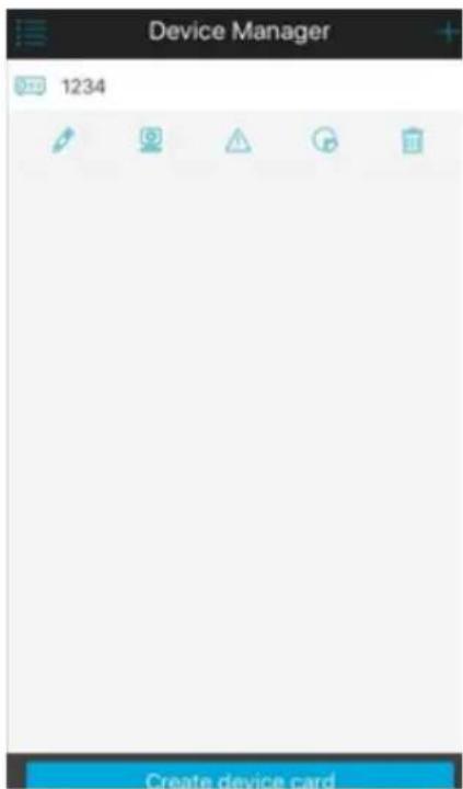Device Manager 1234 Create device card